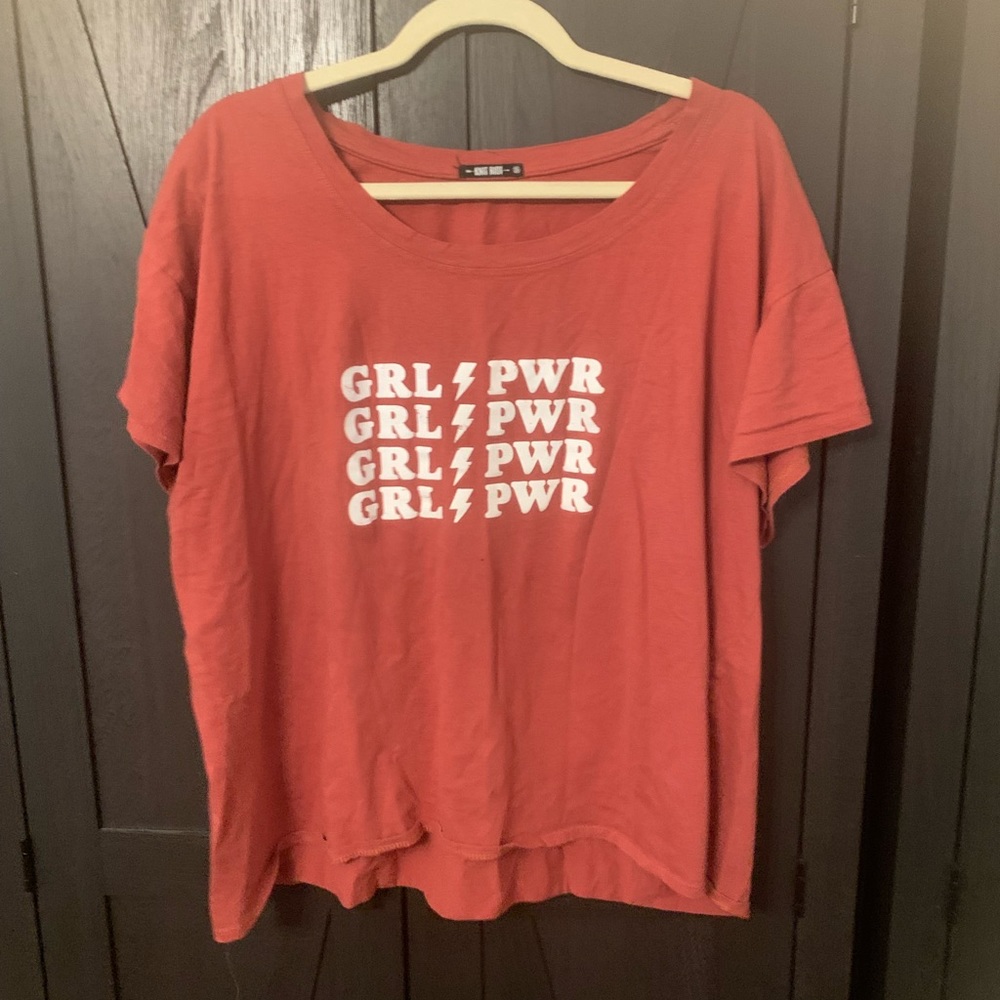 Knit Riot Girl Power T-Shirt Size 2x